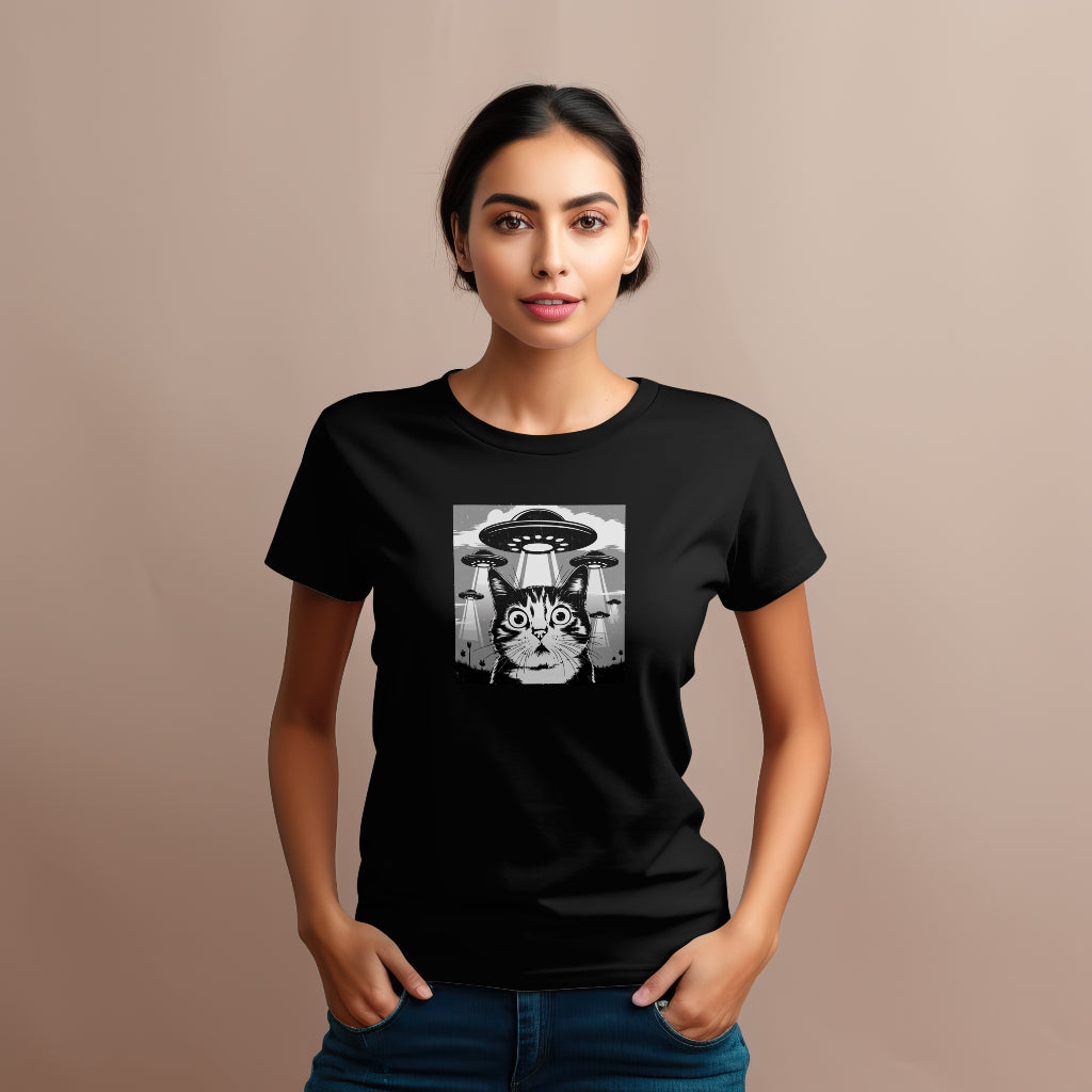 Feline Alien Abduction Unisex T-Shirt