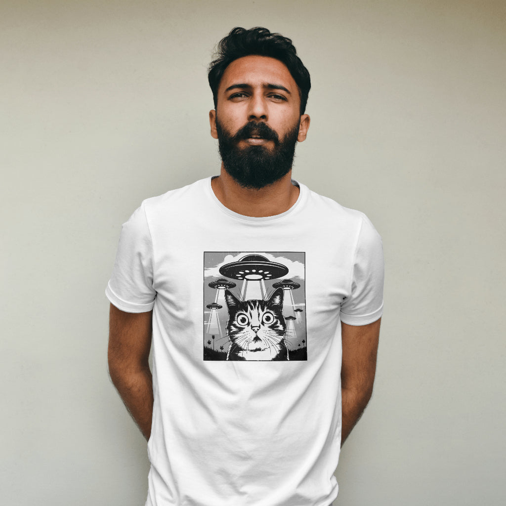 Feline Alien Abduction Unisex T-Shirt