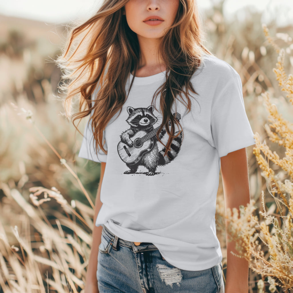 Country Rockin Raccoon Unisex T-Shirt